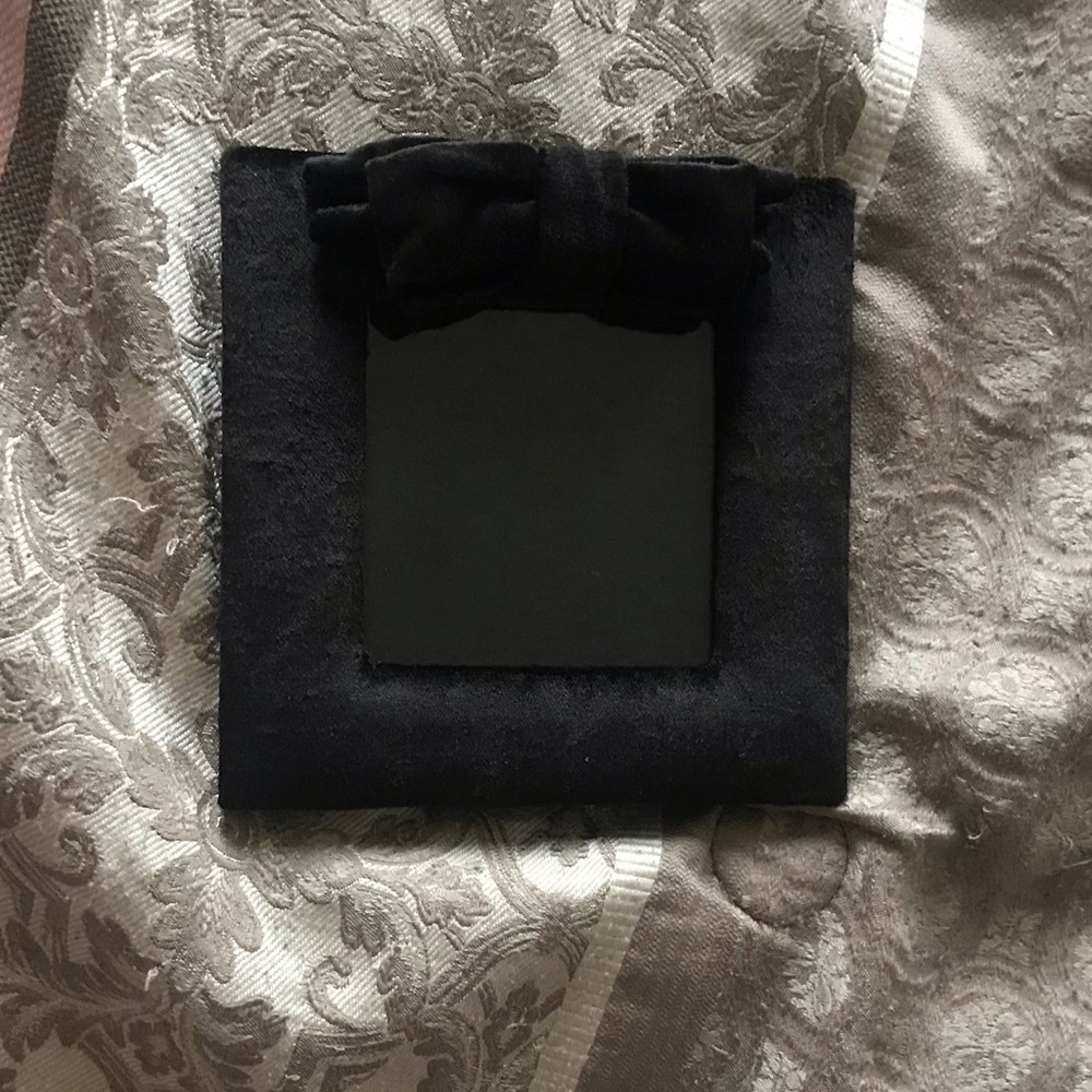 Elegant Black Velvet Photo Frame with Bow